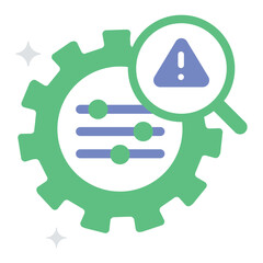 Debugging Prompts Icon. Representing AI Prompt Debugging. System Troubleshooting. Input Debugging. Error Detection. Vector Editable icon.