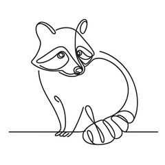 A raccoon is sitting on a ledge. The raccoon has a sad expression on its face