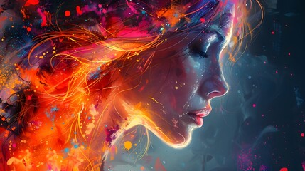 Use a splatter technique to add dynamic color. AI generated