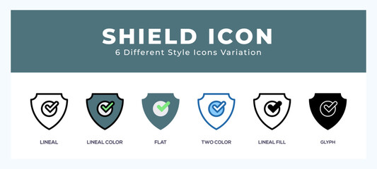 Shield pack of icons. vector illustration.