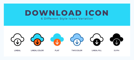 Download icon vector illustration. trendy styles