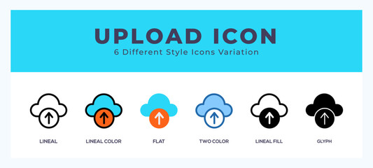 Upload vector icons designed. icon symbol set.