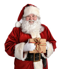 Santa deliver the gifts transparent background