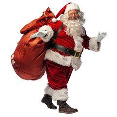 Santa deliver the gifts transparent background