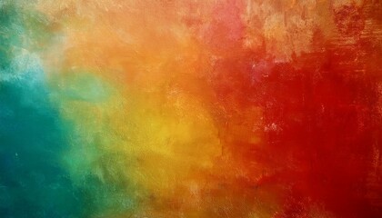 Obraz premium Modern Colorful abstract background of abstract sunset sky with paint blotches and soft blurred texture in blue green yellow beige and orange border in gradient paint colors. Abstract defocused.