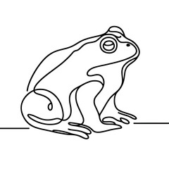 A frog is sitting on a ledge. The frog is black and white. The frog is looking at the camera