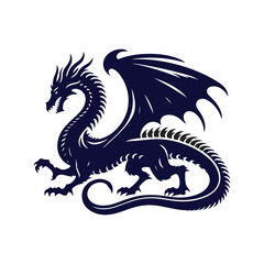  dragon silhouette vector illustration