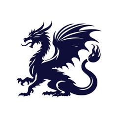  dragon silhouette vector illustration