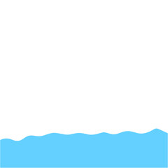 Fototapeta premium Blue Wave Border