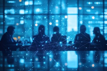 A business team meeting and network connection