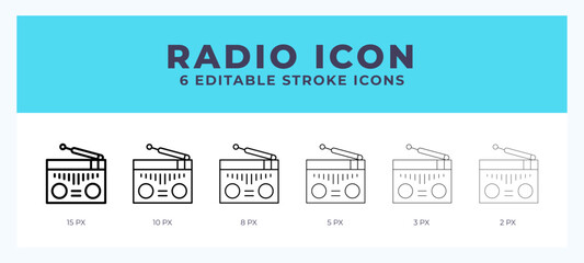 Radio line icon. High quality icon symbol for web design. App