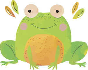 hand drawn doodle frog vector image