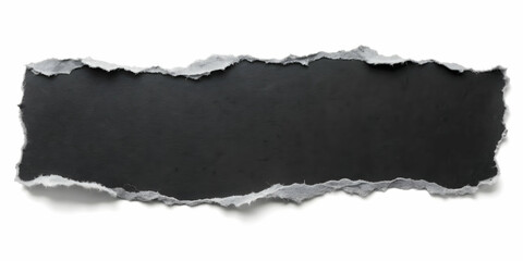 Piece of torn black paper on white background, black, paper, tear, ripped, isolated, background, texture, design, art, craft