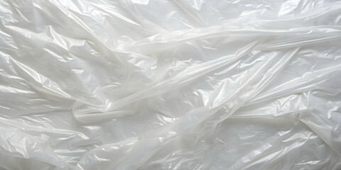 Obraz premium White plastic film wrap texture background, plastic, film wrap, texture, background, white,packaging, clear, shiny, glossy