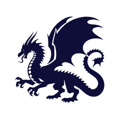  dragon silhouette vector illustration
