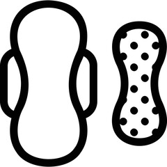 Simple vector icon menstrual pads