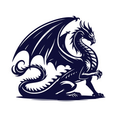  dragon silhouette vector illustration