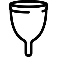 Simple vector icon menstrual cup