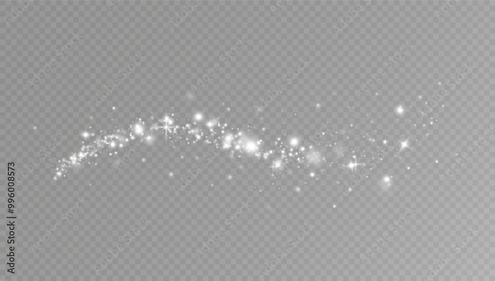 Poster light effect with glitter particles.christmas dust.white sparks shine with special light. decoration