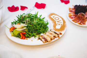Romantic dinner: love in every bite.