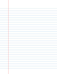 A realistic College-ruled paper in US letter size, featuring a line spacing of 8.4 mm.