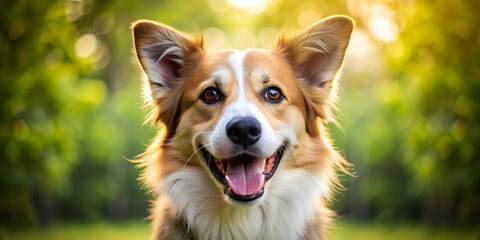 Joyful dog with friendly smile and playful expression , dog, joyful, happy, companion, friendly, smile, playful, expression