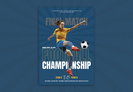 Football Championship Poster Template