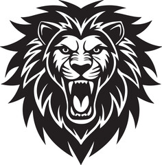 lion head silhouette vector art illustrator (32)