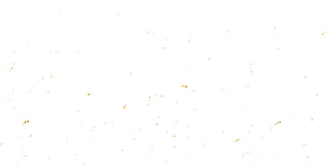 Golden glitter confetti falling down on transparent background. Vector illustration.