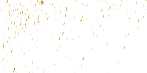 Vector gold particles confetti glitter on transparent background.  Gold sparks and doted golden glitter special light effect celebration background. 