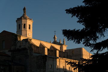 Fototapeta premium Cathedral of Valladolid at sunset, Spain.