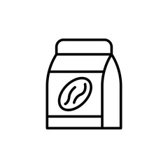 Dates fruit bag outline icons, minimalist vector illustration ,simple transparent graphic element .Isolated on white background