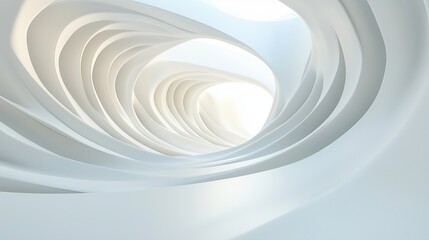 Obraz premium A white spiral with a hole in the middle