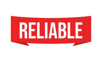 Reliable banner design. Reliable icon. Flat style vector illustration.