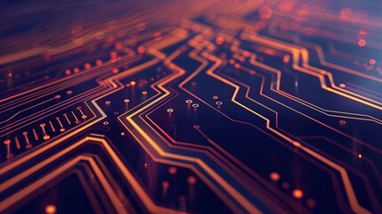 Glowing Circuitry: A Technological Abstract