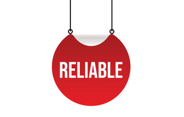 Vector illustration modern Reliable banner, Isolated web element.