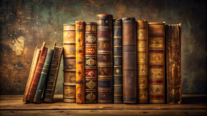 Naklejka premium vintage very old books clipart, , vintage, old, books, clipart, antique, retro,design, paper, education, library