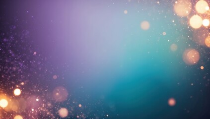 Obraz premium Festive bokeh effect over a peaceful blue gradient, symbolizing joy or wonder