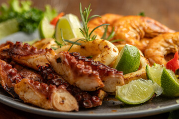 Delicious dish of food served in a restaurant.