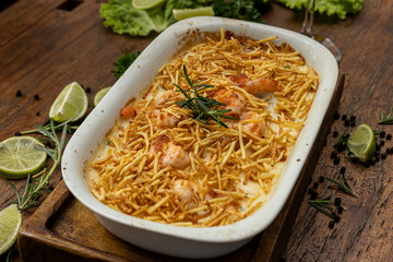 Delicious dish of food served in a restaurant.