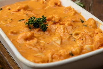 Delicious dish of food served in a restaurant.