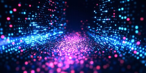 Obraz premium digital waves, ai, data, blue, gradation Background image