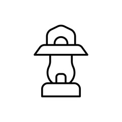 Lantern outline icons, minimalist vector illustration ,simple transparent graphic element .Isolated on white background