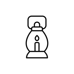 Lantern outline icons, minimalist vector illustration ,simple transparent graphic element .Isolated on white background