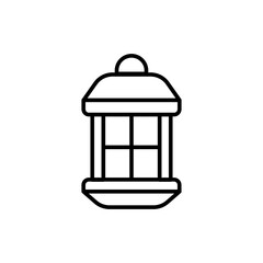 Lantern outline icons, minimalist vector illustration ,simple transparent graphic element .Isolated on white background