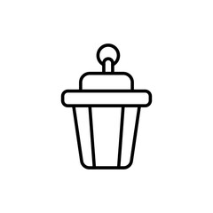 Lantern outline icons, minimalist vector illustration ,simple transparent graphic element .Isolated on white background