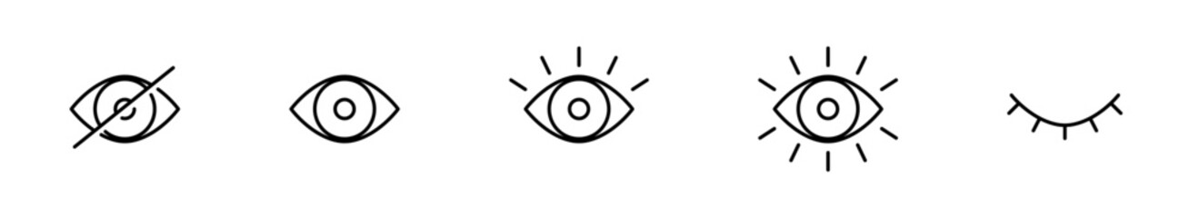 Eye icon. Vision, view symbols collection. Vector icons