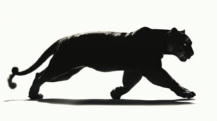 Obraz premium Black Panther Silhouette in Motion