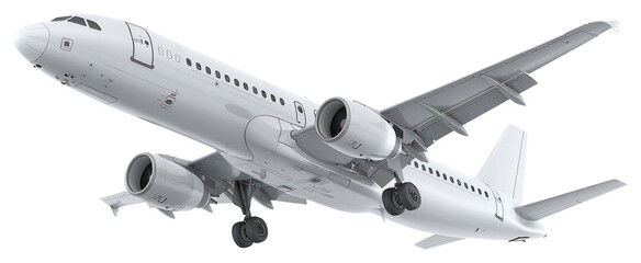 PNG Modern commercial airplane in flight