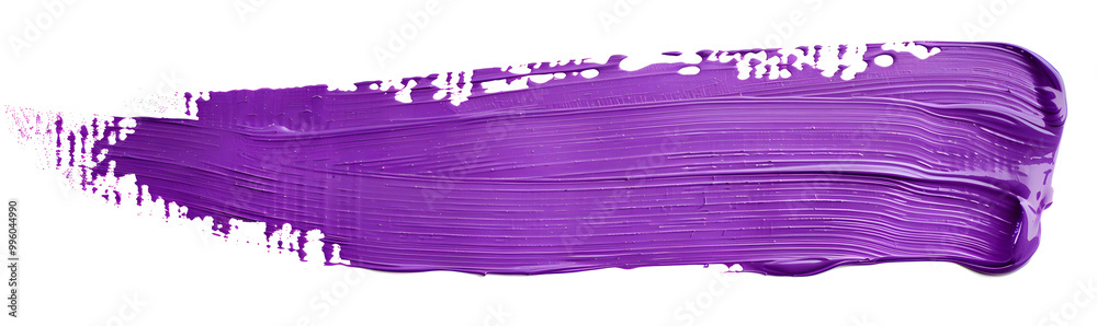 Wall mural purple stroke of paint texture isolated on transparent background